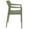Стул пластиковый Siesta Tulum Зеленый (Olive Green)-2-thumb