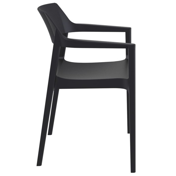 Стул пластиковый Siesta Tulum Черный (Black)-2