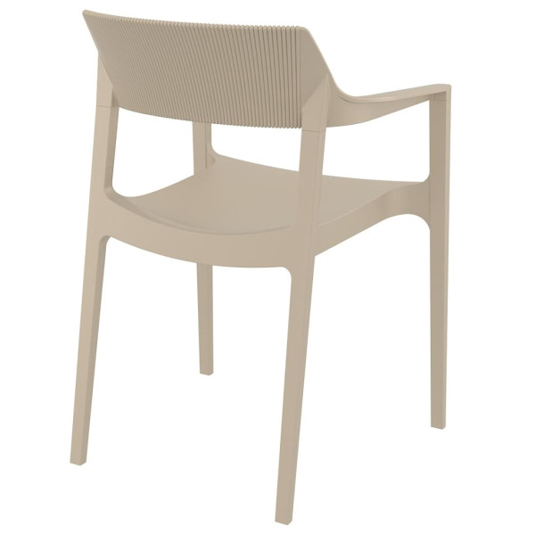 Стілець пластиковий Siesta Tulum Бежевий (Taupe)-3