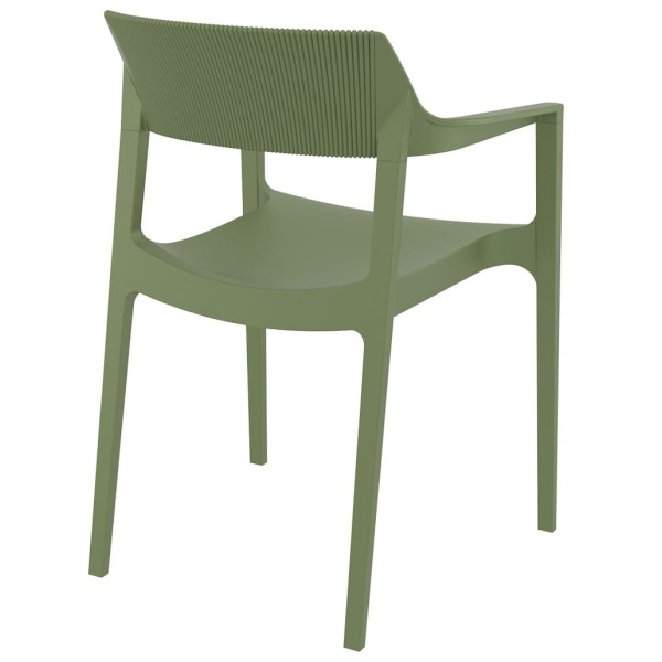 Стул пластиковый Siesta Tulum Зеленый (Olive Green)-3