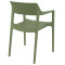 Стул пластиковый Siesta Tulum Зеленый (Olive Green)-3-thumb