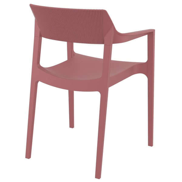 Стул пластиковый Siesta Tulum Винный (Marsala)-3