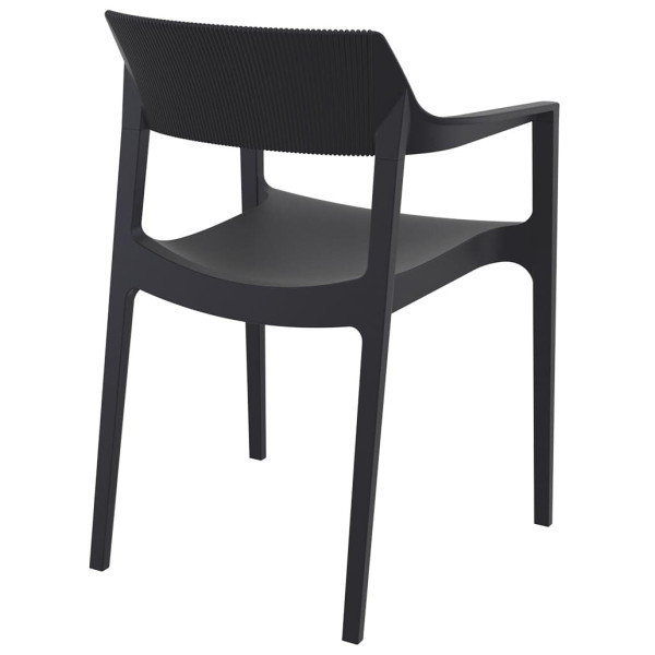 Стул пластиковый Siesta Tulum Черный (Black)-3