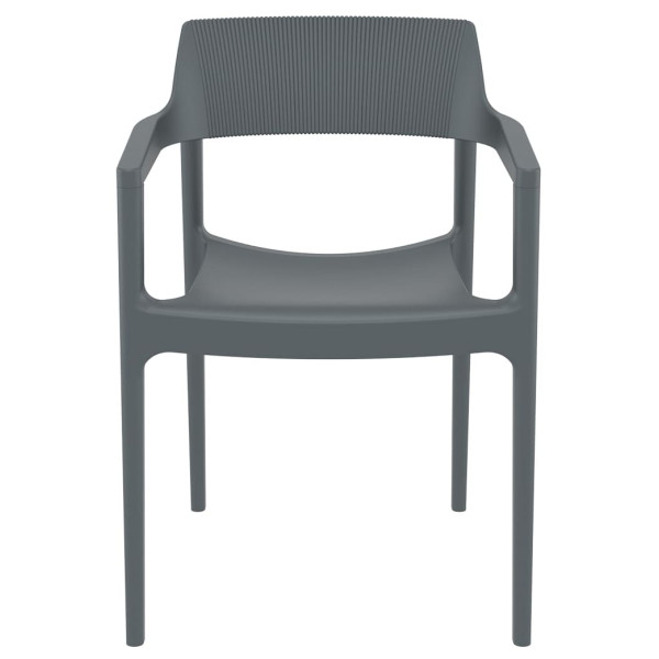 Стул пластиковый Siesta Tulum Темно-серый (Dark Grey)-1