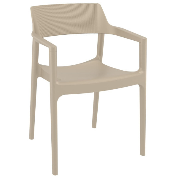 Стілець пластиковий Siesta Tulum Бежевий (Taupe)-0