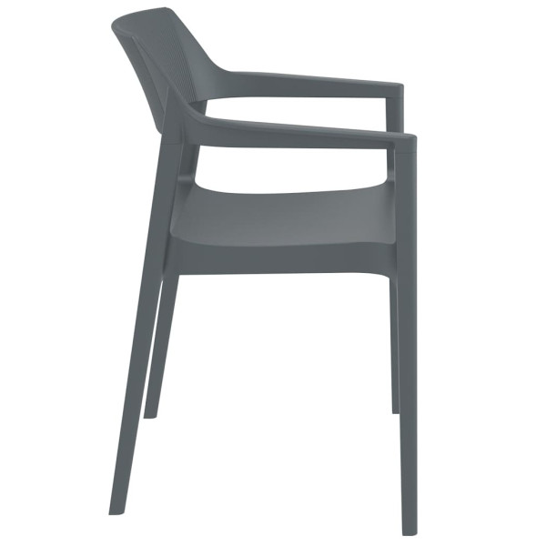 Стул пластиковый Siesta Tulum Темно-серый (Dark Grey)-2