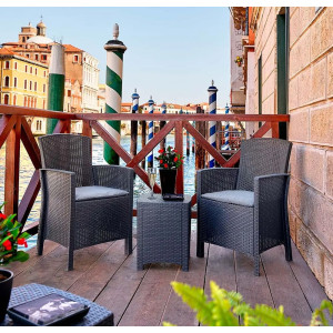 Комплект садових меблів BICA Lido terrace Графіт