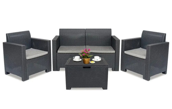 Комплект садових меблів BICA Nebraska 2 Графіт-2