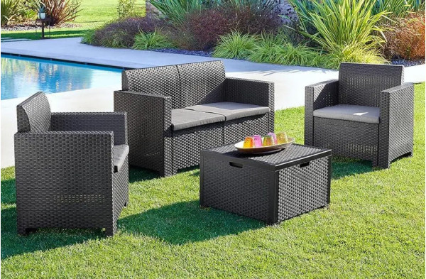 Комплект садових меблів BICA Nebraska 2 Графіт-0