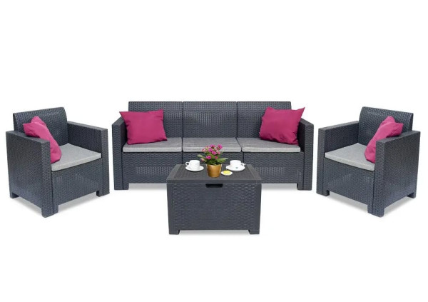 Комплект садових меблів BICA Nebraska 3 Графіт-1