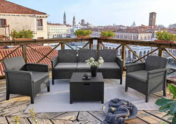 Комплект садовой мебели BICA Venezia 3 Графит-1