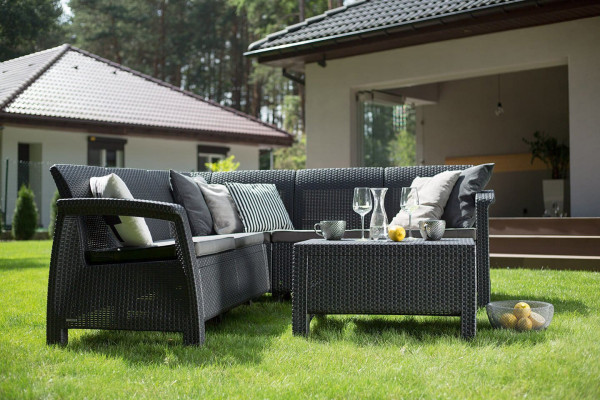 Комплект садових меблів Keter Bahamas Relax Графіт/прохолодний сірий-1