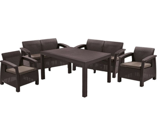 Комплект садовой мебели Keter Corfu Fiesta Коричневый-1
