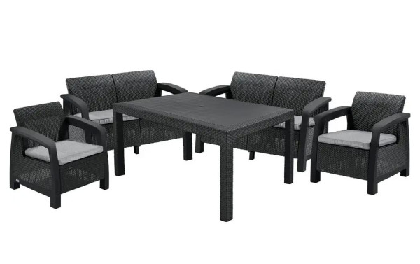 Комплект садових меблів Keter Corfu Fiesta Графіт-2