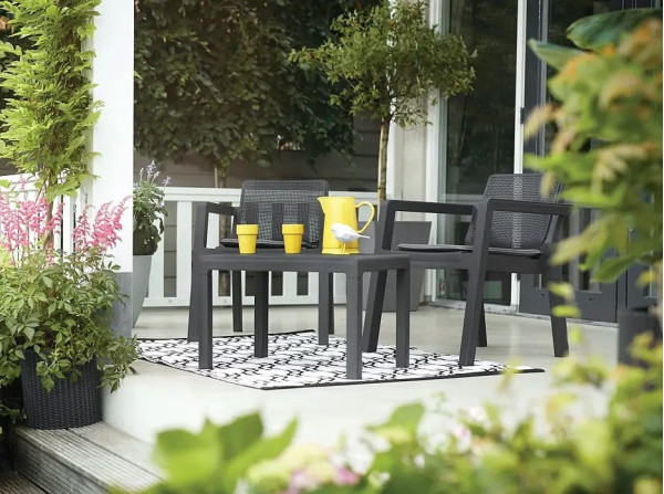 Комплект садових меблів Keter Emily Balcony set Графіт-1
