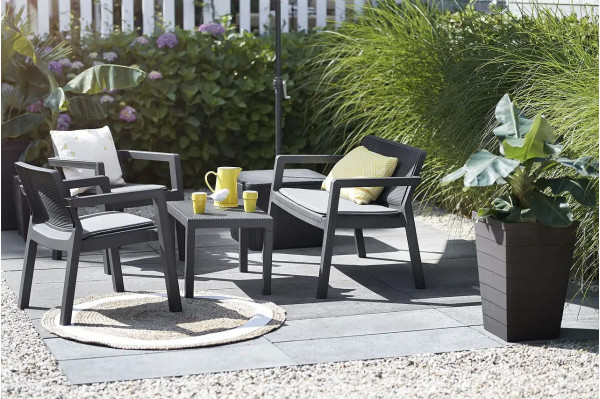 Комплект садових меблів Keter Emily Patio set Графіт-1