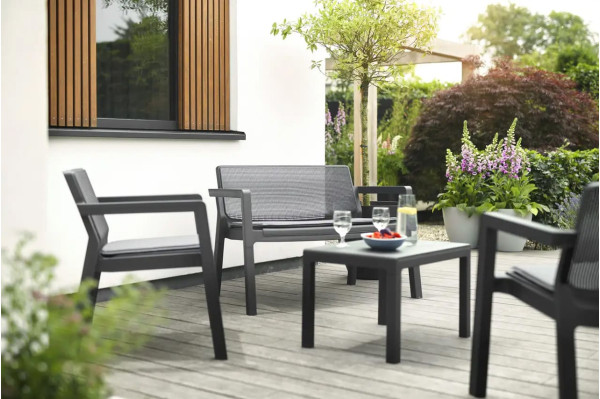 Комплект садових меблів Keter Emily Patio set Графіт-2
