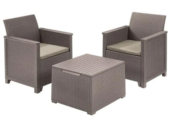 Комплект садових меблів Keter Emma balcony set Бежевий-0