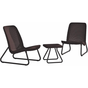 Комплект садових меблів із ротангу Keter Rio patio set Коричневий