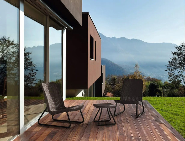 Комплект садовой мебели из ротанга Keter Rio patio set Коричневый-2