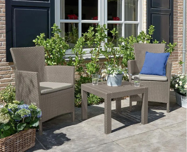 Комплект садовой мебели Keter Rosario balcony set Капучино/песок-0