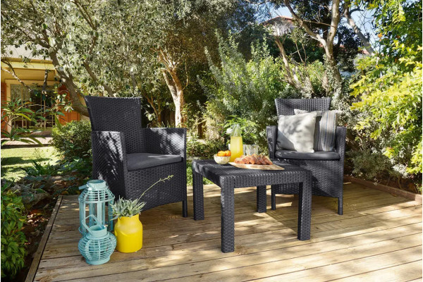 Комплект садових меблів Keter Rosario balcony set Графіт/прохолодний сірий-2