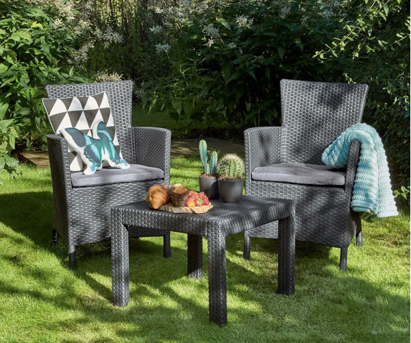 Комплект садових меблів Keter Rosario balcony set Графіт/прохолодний сірий-1