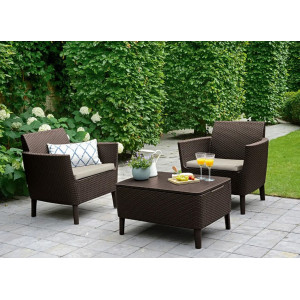 Комплект садових меблів Allibert Salemo balcony set Коричневий