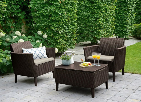 Комплект садових меблів Allibert Salemo balcony set Коричневий-0