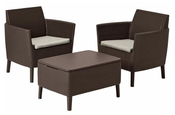 Комплект садових меблів Allibert Salemo balcony set Коричневий-3