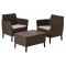 Комплект садових меблів Allibert Salemo balcony set Коричневий-3-thumb