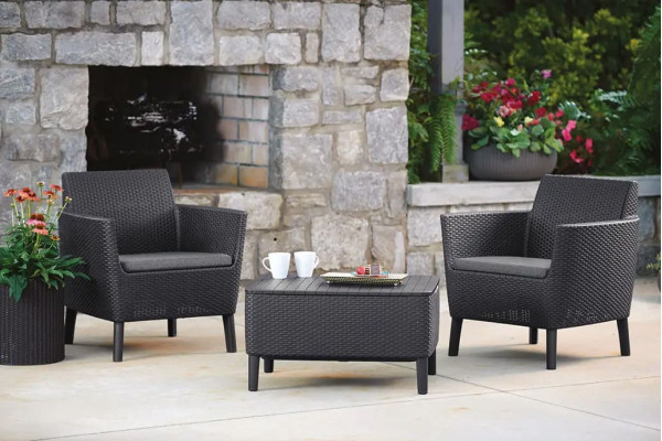 Комплект садовой мебели Allibert Salemo set Графит-2