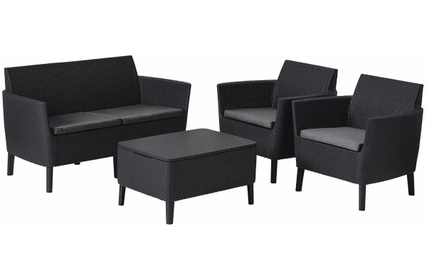 Комплект садовой мебели Allibert Salemo set Графит-1