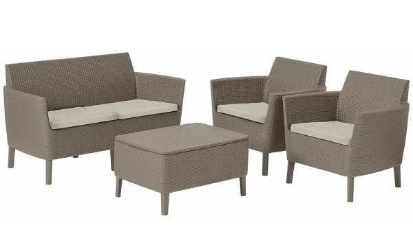 Комплект садовой мебели Allibert Salemo set Капучино/песок-2