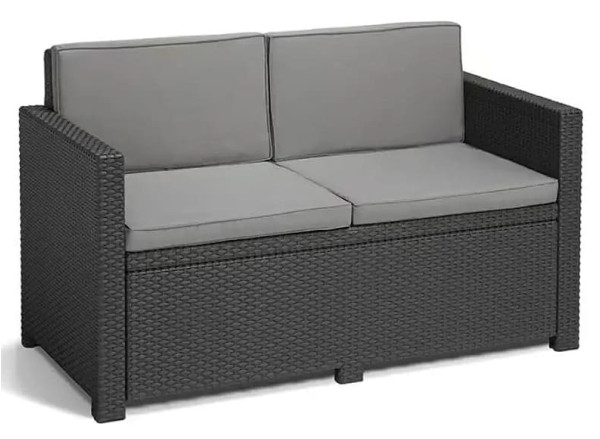 Комплект садовой мебели из ротанга Allibert Monaco set Серый-1