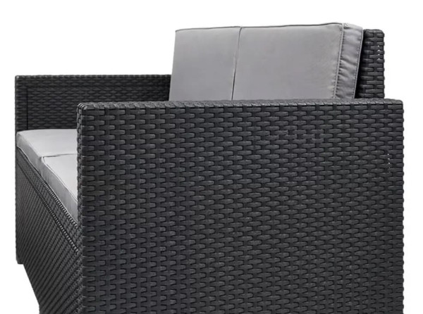 Комплект садовой мебели из ротанга Allibert Monaco set Серый-2