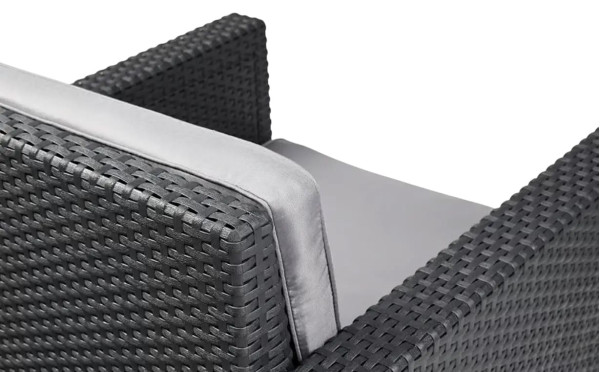 Комплект садовой мебели из ротанга Allibert Monaco set Серый-3