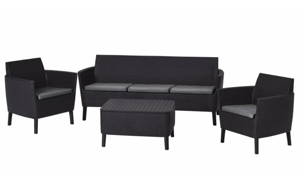 Комплект садовой мебели Keter Salemo 3 seater set Графит-1