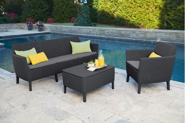 Комплект садовой мебели Keter Salemo 3 seater set Графит-2