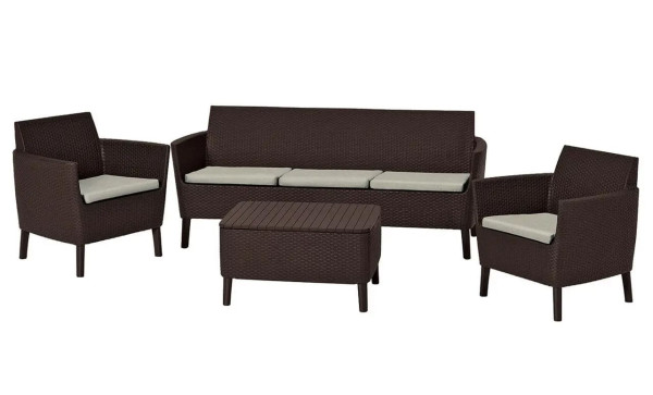 Комплект садових меблів Keter Salemo 3 seater set Коричневий-3