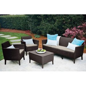 Комплект садових меблів Keter Salemo 3 seater set Коричневий