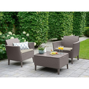 Комплект садових меблів Allibert Salemo balcony set Капучино/пісок