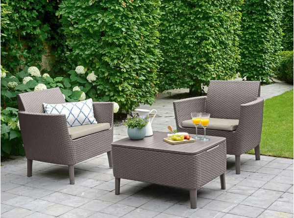 Комплект садових меблів Allibert Salemo balcony set Капучино/пісок-0