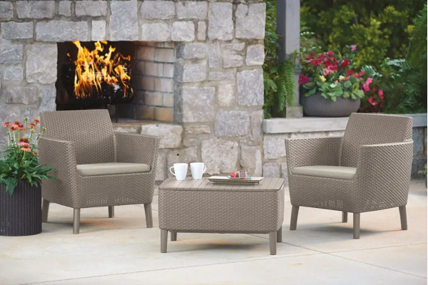 Комплект садових меблів Allibert Salemo balcony set Капучино/пісок-2