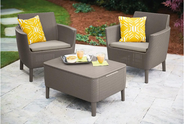 Комплект садових меблів Allibert Salemo balcony set Капучино/пісок-1