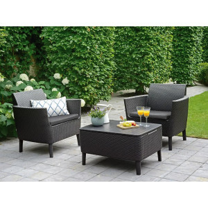 Комплект садових меблів Allibert Salemo balcony set Графіт