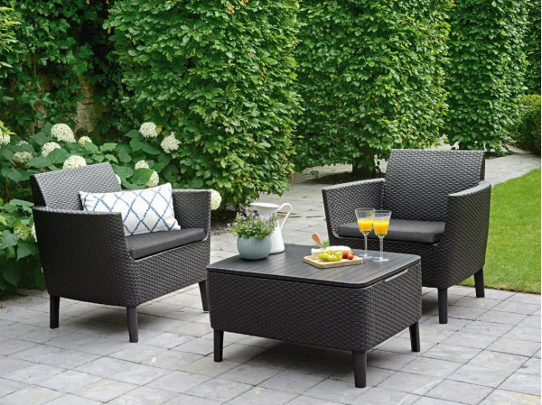 Комплект садових меблів Allibert Salemo balcony set Графіт-0