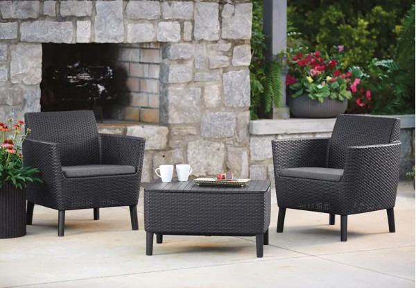 Комплект садових меблів Allibert Salemo balcony set Графіт-1