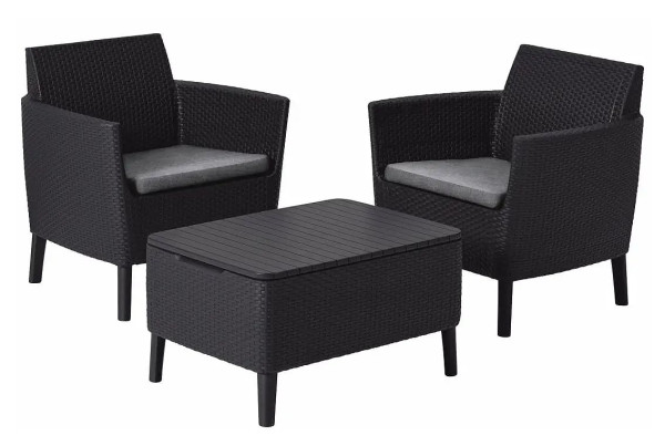 Комплект садових меблів Allibert Salemo balcony set Графіт-2