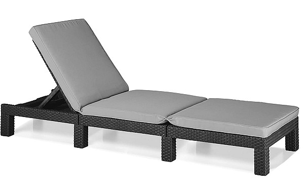 Шезлонг із ротангу Time Eco Allibert Keter Daytona Сірий-0